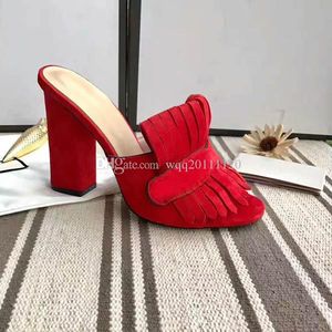 Jelly Designer Slippers Transparent Slipper High Heel 10cm 7.5cm Sandals Slides Upper Leather Contrast Color Serpentine Shoes 34-43