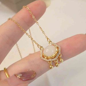 Maker S925 Sterling Silver Ruyi Safety Lock Necklace Female Light Luxury National Fashion Minority Clavicle Chain Long Life