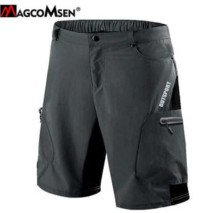 MAGCOMSEN Quick Drying Hiking Shorts Men Summer Casual Army Tactical Joggers with Multi Pockets Ripstop Cargo Work 210714