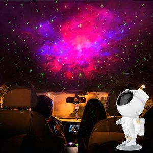 Wholesale baby projection resale online - Night Lights Astronaut Projector Lamp Projection LED Light Spaceman Table Starry Color Changing For Baby Bedroom Decoration