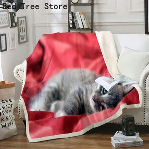 Прекрасные кошки ультра-мягкие микро-флисовые одеяло 3d печать дизайн бросок нечеткие плюшевые для детей мальчики девушки взрослые модный софа