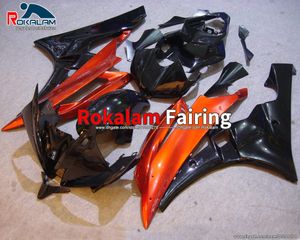 Dostosuj Orange Black Fairings Kit dla Yamaha YZF-R6 YZF R6 06 07 YZF 600 YZF600 2006 2007 Bodyorks (formowanie wtryskowe)