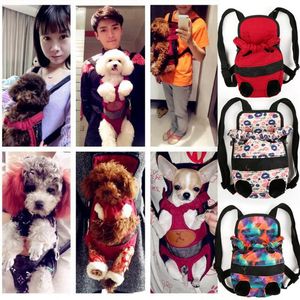 Wholesale small dog front carriers for sale - Group buy Duffel Bags Portable Security Puppy Small Dog Carrier Travel Front Back Backpack Carrying Pouch BagsUniversal With A Safe