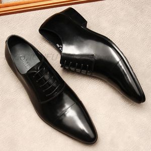 Schwarz Kaffee Italienische Mode Herren Party Schuhe Echtes Leder Oxford Schuh Männer Italienische Luxus Hochzeit Büro Brogue Kleid Schuhe