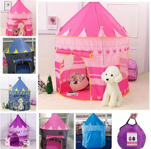 Barntält Spela Hus Folding Yurt Prince Princess Game Castle Inomhus Crawling Room Barnleksaker