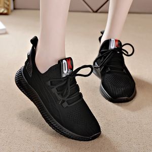 Super Light Breattable Running Shoes Mens Women Sport Knit Black White Pink Grey Casuple Sneakers 35-41 WY01-F8801