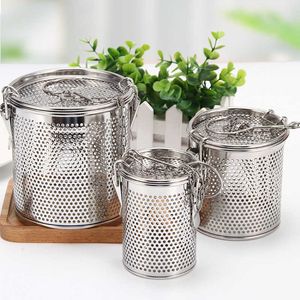 Reusable Stainless Steel Strainers With Chain Hook Fine Mesh Tea Strainer For Brew Spices Seasonings Kitchen Tools 210626