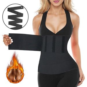 Women's Shapers Waist Trainer Black Bandage Wrap Tummy Trimmer Belt For Women Belly Body Shaper Compression Band Weight Loss Sheath Shaperwe