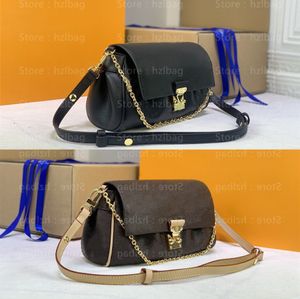 Favorite baguette shoudler bags supple grained leather designer handbags Feminine pleats Cross Body bag M45859