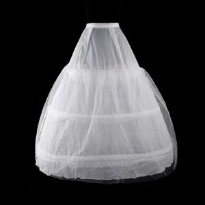 Petticoats Womens 2 Layers Mesh 3 Hoops White Wedding Gridal Gown Dress Petticoat Elastic Waistband Drawstring A-Line Underskirt Crinoline