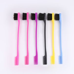 Multicolor Double Sided Edge Brush Hair Comb Styling Hairdressing Salon Hairs Combs Eyebrow Brushes Beauty Tools