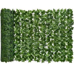 0.5x3m Artificial Ivy Privacy Fence Screen Artificial Hedges Fence and Faux Ivy Vine Leaf Decoration for Outdoor Decor Garden 210925