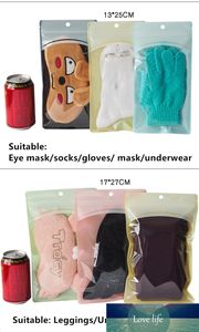 100st / mycket glänsande klart frontplastfolie Zip Lock Bags Smycken Trinkets Headband Eye Shadow Eyelash Brush Packaging Pouches Fabrikspris Expert Design