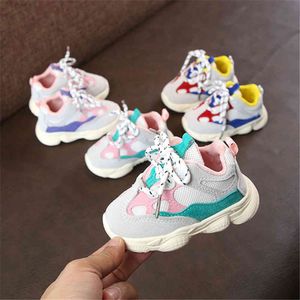 Ragazzo Autunno Neonata Bambino Infantile Scarpe da corsa casual Fondo morbido Cuciture comode Colore Sneaker per bambini