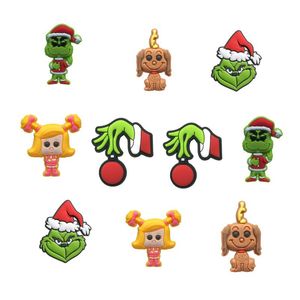 Partihandel Custom Christmas PVC Sko Charms Spännen Skor Tillbehör Dekorationer Smycken passar för Croc Shoes Bands Party