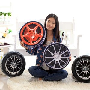 1pc 38CM 3D Personalise automobile wheel tires cushion / simulate tire pillow cushions Pollow cushion WITH filling 210611