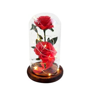 Flores decorativas grinaldas LED tira luz piscando luminosa artificial rosa decoração romântica casamento casamento dia dos namorados