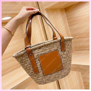 2021 Women Basket Handbag Straw Tote Beach Bags Bucket Bag Shoulder Designers Womens Handbags Luxurys Designers Bags Totes Purses P2106082L