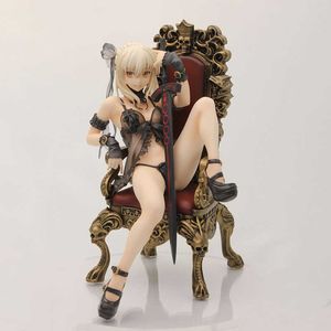 Japońskie Anime Fate/Stay Night Saber Alter bielizna pcv stojak na figurki Anime Sexy model figurki kolekcja zabawek lalka prezent Q0722