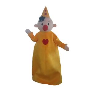 Costumi della mascotte del ragazzo del cappello giallo di alta qualità Vestito da festa di fantasia di Natale Vestito da personaggio dei cartoni animati Vestito da adulto Taglia Carnevale Natale Divertimento Abbigliamento a tema