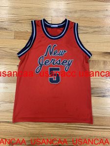 Zszyty New Jersey Jason Kidd Jersey Orange Vintage Rzadkie niestandardowe mężczyźni Kobiety Jersey Basketball Jersey XS-5xl 6xl