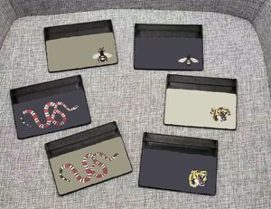 Luxo Designer Cabeça de Tigre Mulheres Titular Multi-Card Moeda Moeda Bolsa Design De Bee Feminino Carteira Mini Embreagem Saco Menores Carteiras Bolsas