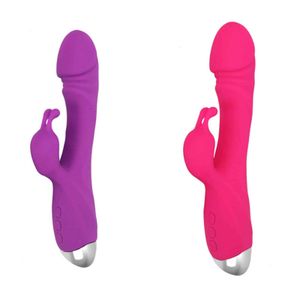 NXY Vibrators kanin vagina G Spot Clitoris nippel Dual Stimulator Massager Dildo Sexleksaker Shop för Kvinnor Vuxen Kvinna Masturbatorer 1119