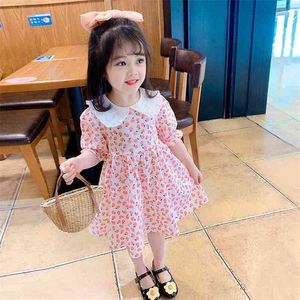 Gooporson Vestidos sommar barn klänningar för tjejer söt koreansk frukt tryckt prinsessan kostym liten flicka kläder parti kläder 210715