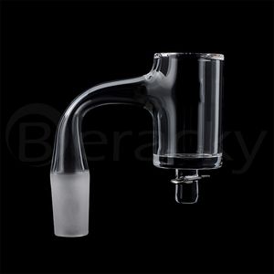 Beracky Full Weld Smoking Quartz Enail Banger With Metal Retainer Clip 2.5mm Wall 25mmOD 10mm 14mm 18mm Male Female E Nails For Glass Bongs