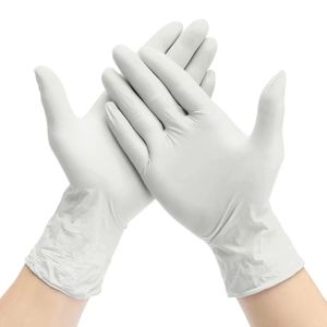 Witte dikte wegwerp nitril latex handschoenen waterdichte keuken veiligheidsfood prep koken handschoen
