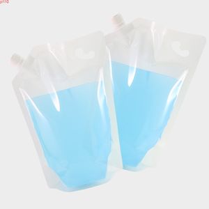 50pcs Breast Milk Nozzle Storage Bags And Free Gift Funnel Double-side Clear Spout Pouches Plastic Packaging With Hang Holegoods