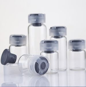 20pcs ml ml ml Portable Glass Perfume Empty Essential Oils Case Liquid Medicine Bottle glass vial with flip off cap
