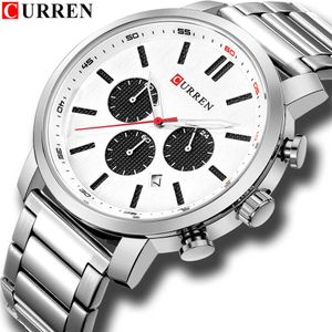 Top Brand Luxury Men's Watches Date Clock Male Sports Timing Watches Curren Mens Quartz Casual Wristwatch Relogio Masculino Q0524