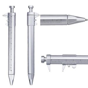 Multifunktion Vernier Caliper Ballpoint Roller Ball Pen med linjal Mätverktyg Stationery Engineer Business Gift KDJK2106