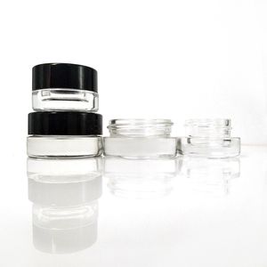 Dab Jar 3ml 5ml Non-Stick Wax Glass Container Dabber Dry Herb Concentrate Cream Containers Ecigs Cigarette Thick oil Cosmetic box