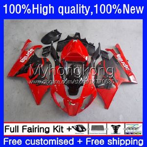 Aprilia fabrikası için motosiklet kapasiteleri kırmızı RSV 1000 r 1000R RSV1000R Mille RV60 Cowling 9no.4 RSV-1000 RSV1000 R RR 03 04 05 06 RSV1000RR 2003 2004 2005 2006 Vücut Kiti