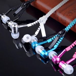 200PCs In-ear hörlurar Mobiltelefon hörlurar med dragkedja 3.5mm ljud i öron stereo öronproppar av PE Paket Student studie Present E01