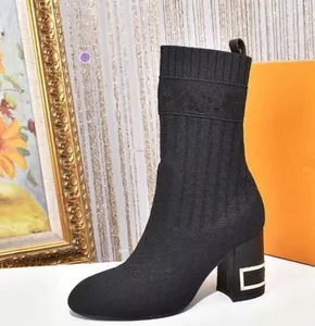 Kadın Klasik Moda Hi-end Kadın Ayak Bileği Çizmeler Tasarım Lady Gaiter Düşük Topuk Kauçuk Outsole Roma Boot Ayakkabı