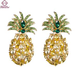 Wholesale earring names resale online - Kpop Big Name Pineapple Stud Earrings Women Summer Boho Tropical Fruit Earring Luxury Acrylic Crystal Date Party Jewelry