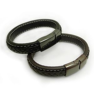 Charm Bracelets DICARLUN Ceramic Bracelet Leather Black Brown Magnetic Buckle Bangles Jewelry For Men Women