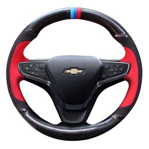 Suitable for Chevrolet Cruz Sail Explorer Mairuibao Carbon Fiber Leather Hand Sewing Steering Wheel Cover