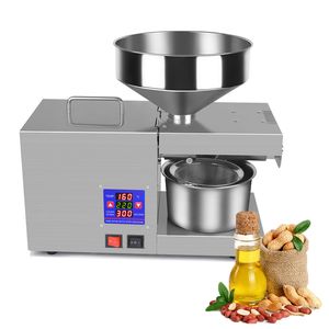 Automatic Oil Press Machine Household Stainless Steel Presser Extractor Expeller for Seeds Nut Beans Peanut Coconut Sunflower Sesame Rapeseed