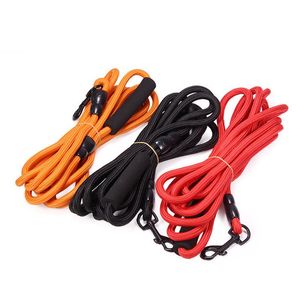 Dog Collars & Leashes 8mm/10mm Thick 2m/3m/5m Long Nylon Training Leash Lead Rope Pet Traction For Puppy Teaching Camping Backyard