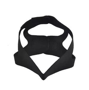 Tiras elásticas anti-ronco para o queixo Neoprene Stop Home Support Belt Apnea Jaw Solution Dispositivo para dormir Cessation Black