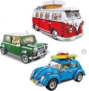 Série de blocos técnicos O mini cooper definir blocos de construção brinquedos para crianças criadores de carro crianças presentes de aniversário brinquedos H0824