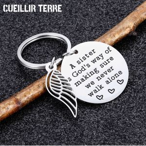 Irmã Keychain presentes de amizade chaveiro para melhores amigos meninas adolescentes mulheres primo step keyring chaveiros charms g1019