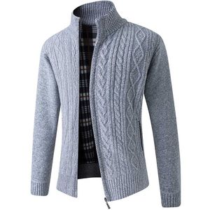 Mäns Tröjor Höst Vinter Varm Cashmere Ull Zipper Cardigan Tröjor Man Casual Knitwear Sweatercoat Male Clothe 211006