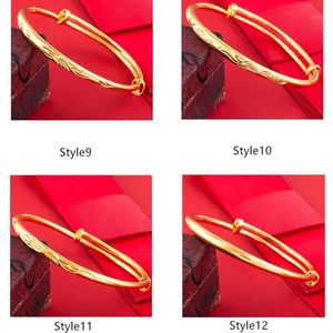 Types Bracelet En Or Pour Les Femmes De Mariage Étoile Phoenix Style De Poisson Couleur Plaqué De Mode Exquis Carve Travail Bracelet