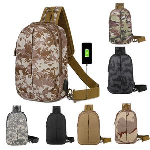 Väska Camping 1000D Tactical Shoulder Portable Military Man Bröst Crossbody Väska Utomhus Utility Ryggsäck för Jakt Camping Klättring