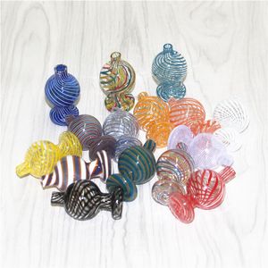Colorful Smoking 25mm OD Carb Caps Heady Glass Bubble Cap For Flat Top Quartz Banger Nails Dab Rigs Water Pipes